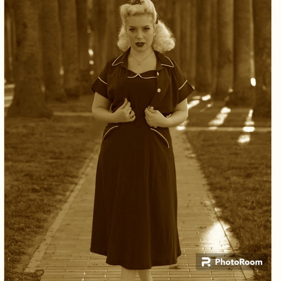 Lucille 2-pc Dress and Bolero by Rock n Romance Vintage - Picture 2 of 16